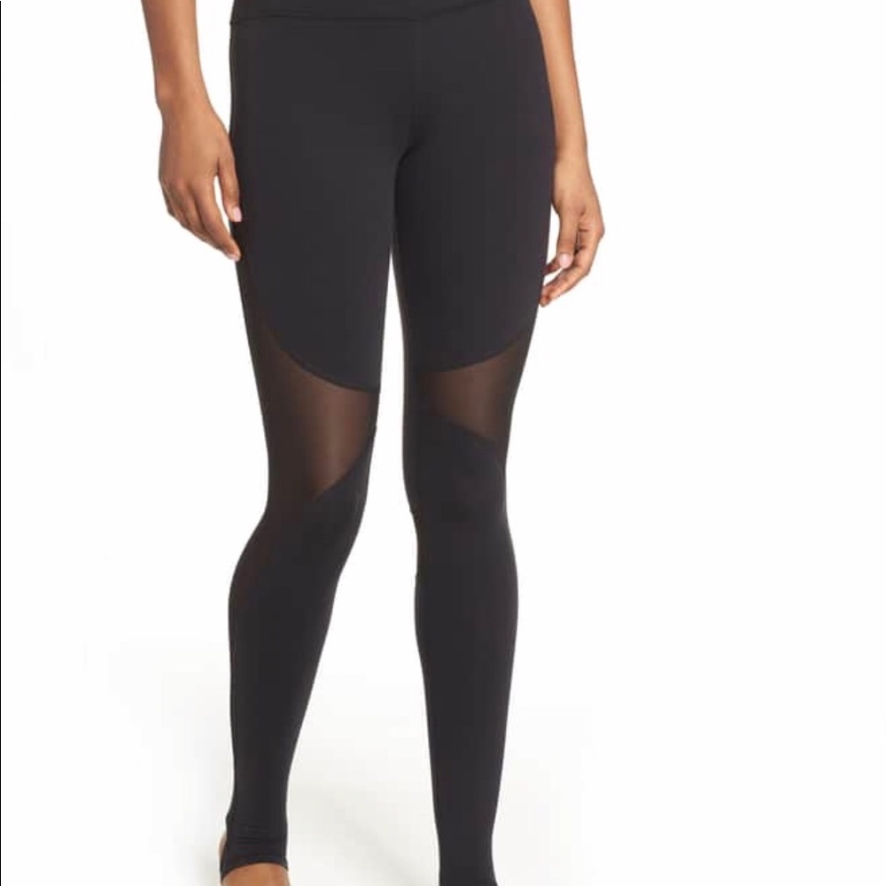 Alo High Waist Mesh Insert Stirrup Leggings Size S